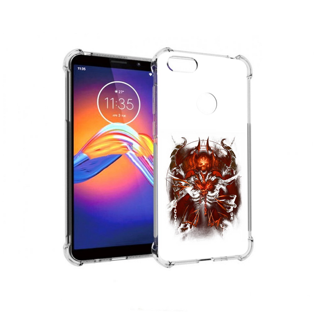 

Чехол MyPads Tocco для Motorola Moto E6 яркий демон (PT227058.343.708), Прозрачный, Tocco