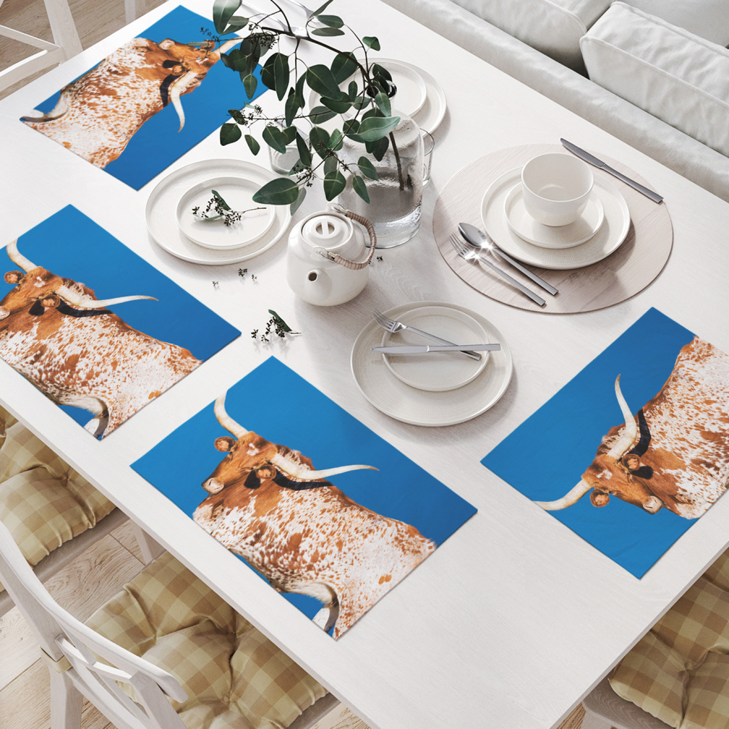 

Комплект салфеток JoyArty "Длиннорогий бык" (32х46 см, 4 шт.), Длиннорогий бык