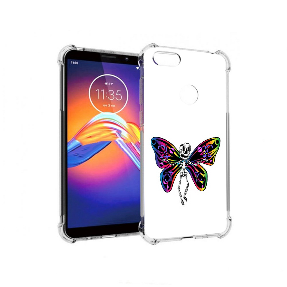 

Чехол MyPads Tocco для Motorola Moto E6 эффект бабочки (PT227058.343.701), Прозрачный, Tocco