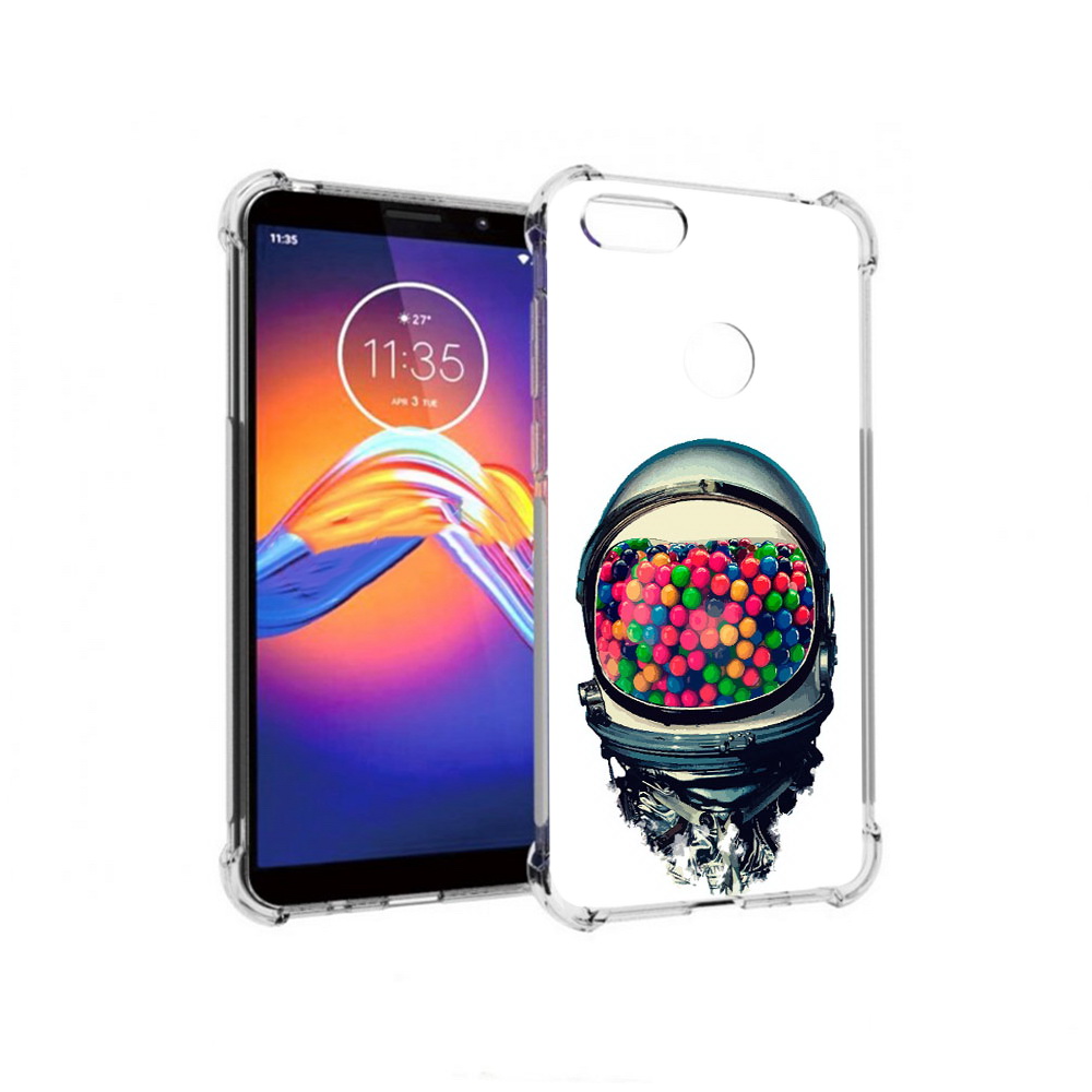 

Чехол MyPads Tocco для Motorola Moto E6 шлем космонавта (PT227058.343.700), Прозрачный, Tocco