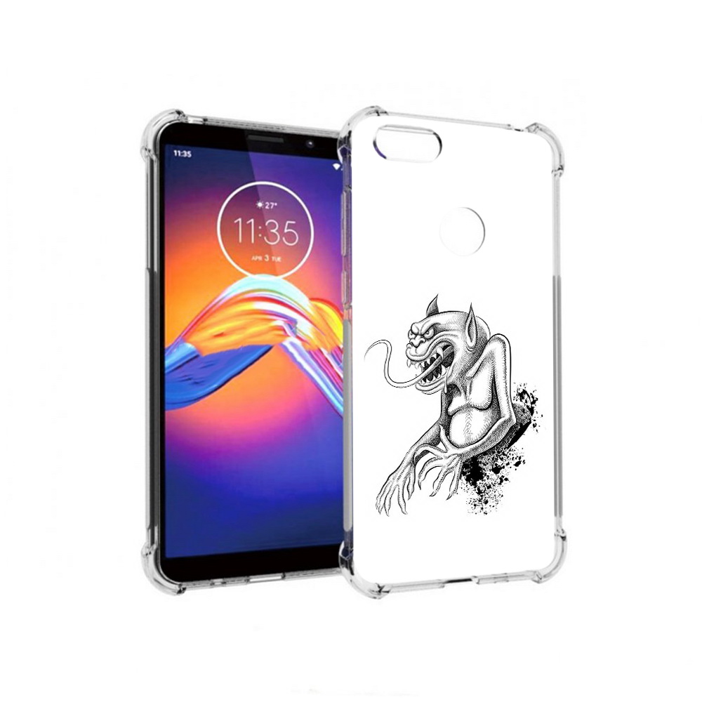 

Чехол MyPads Tocco для Motorola Moto E6 чорт (PT227058.343.692), Прозрачный, Tocco