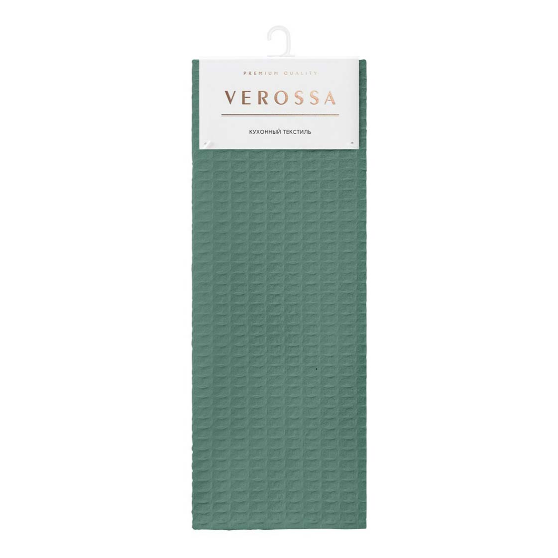 Полотенце Verossa 40 х 70 см вафельное зеленое