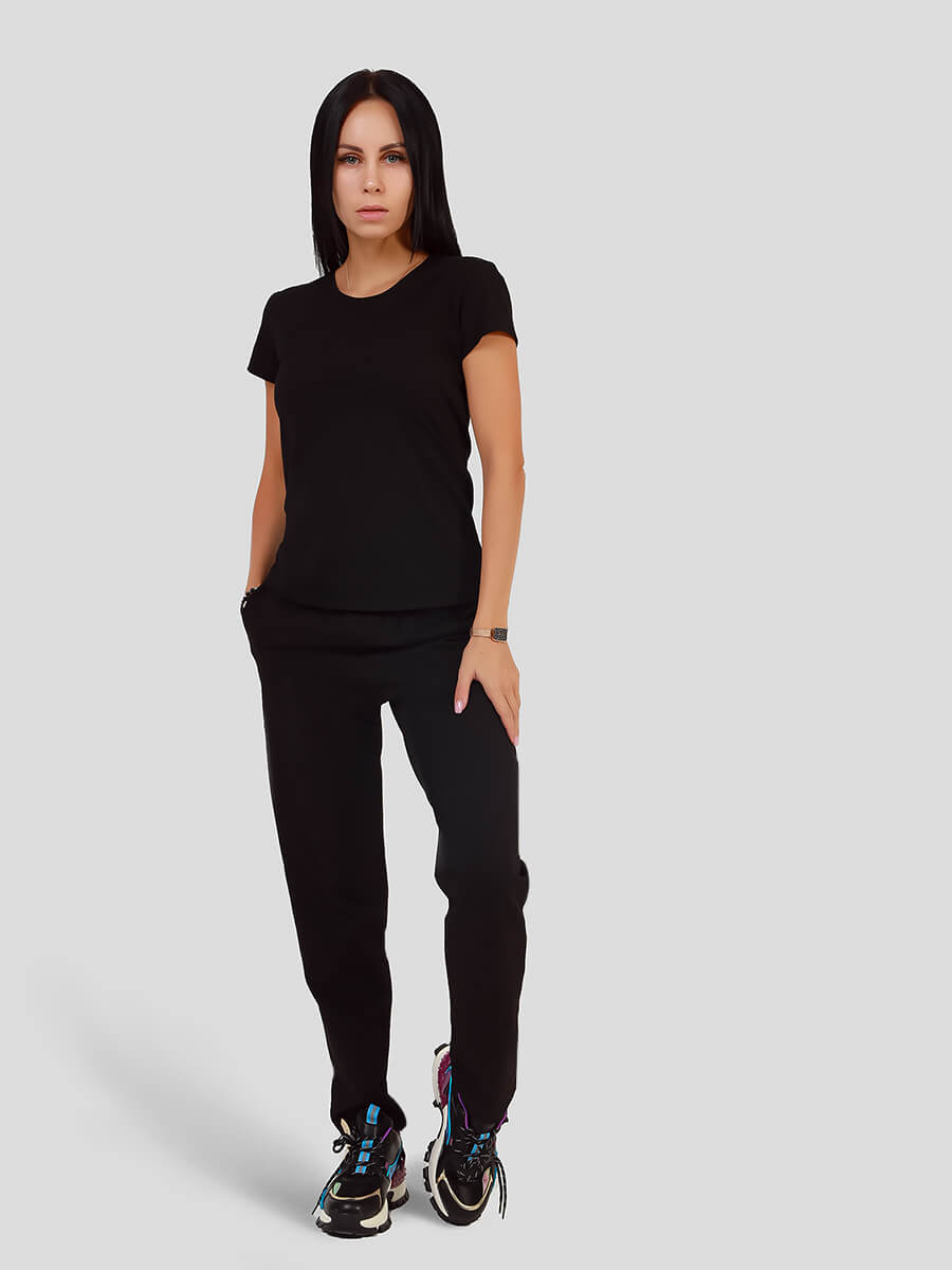 Спортивные брюки женские Vitacci SPP301-01 черные 2XL
