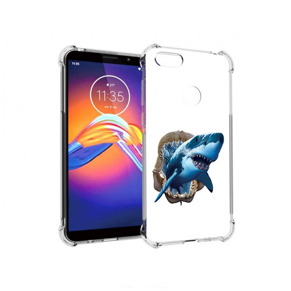 

Чехол MyPads Tocco для Motorola Moto E6 челюсти (PT227058.343.675), Прозрачный, Tocco