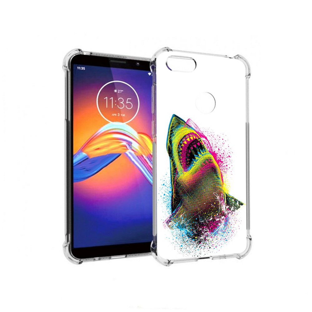 

Чехол MyPads Tocco для Motorola Moto E6 челюсти-2 (PT227058.343.674), Прозрачный, Tocco