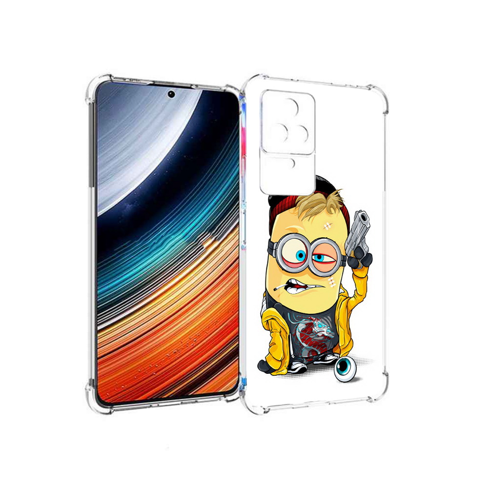 

Чехол MyPads миньон бандит для Xiaomi Redmi K40S/Poco F4, Прозрачный, Tocco