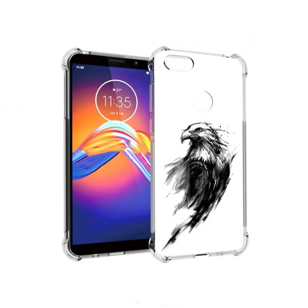 

Чехол MyPads Tocco для Motorola Moto E6 чб птица (PT227058.343.670), Прозрачный, Tocco