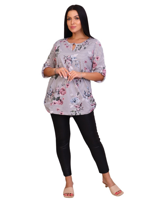 

Блуза женская New Life jersey 102-106 белая 56 RU, 102-106