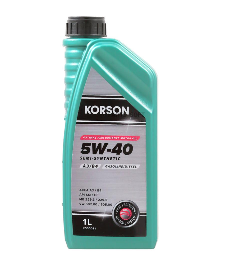 

Semi - Synthetic 5W-40 A3/B4 1Л Korson ks00081