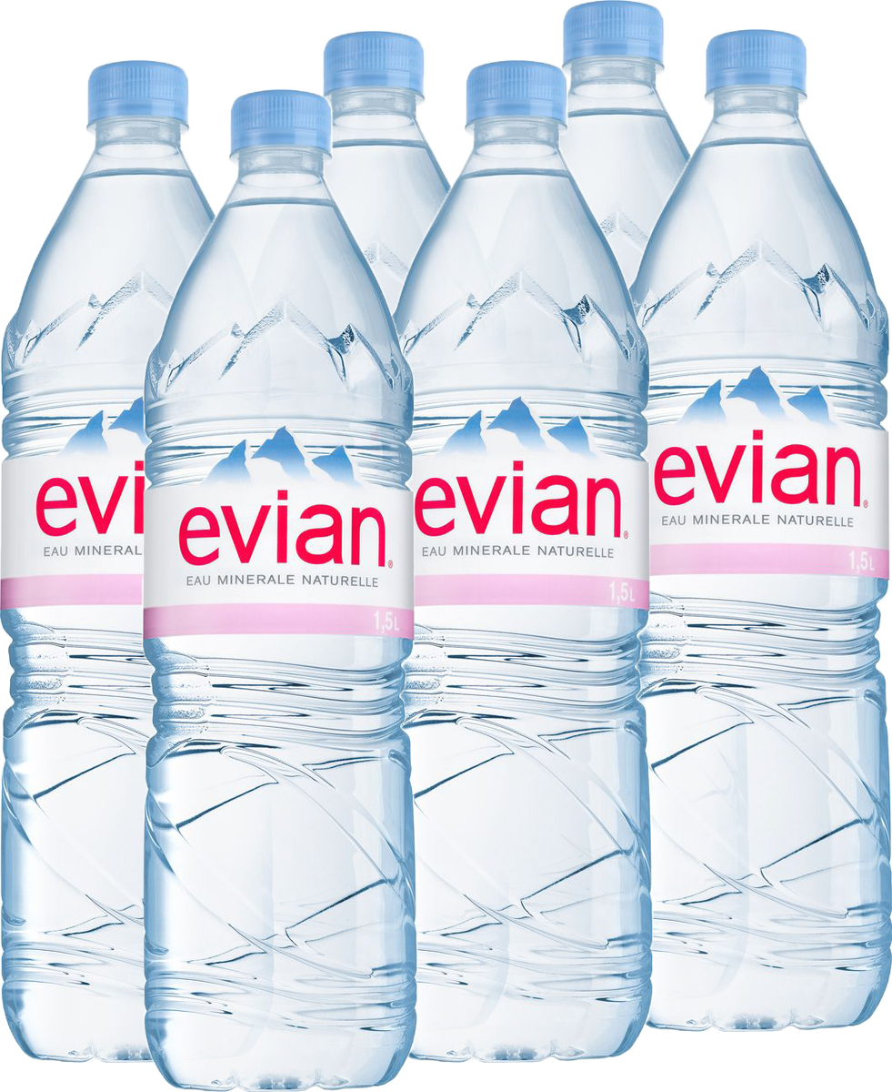 Вода Evian  минеральная природная негазированная 1,5л*6шт