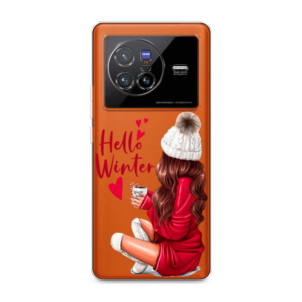 

Чехол на Vivo X80 "Hello winter", Красный;белый;коричневый, 266550-5