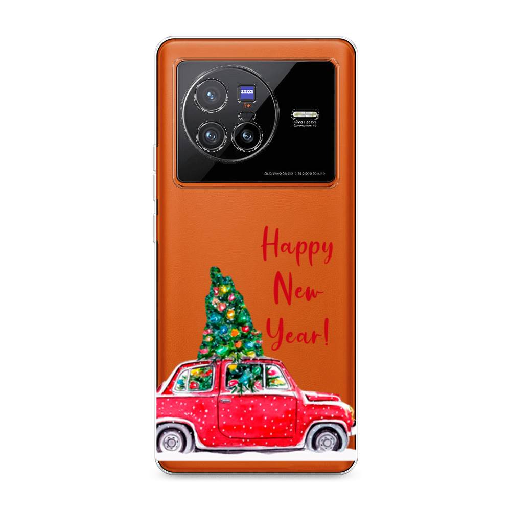 

Чехол на Vivo X80 "Happy New Year", Красный;зеленый, 266550-5