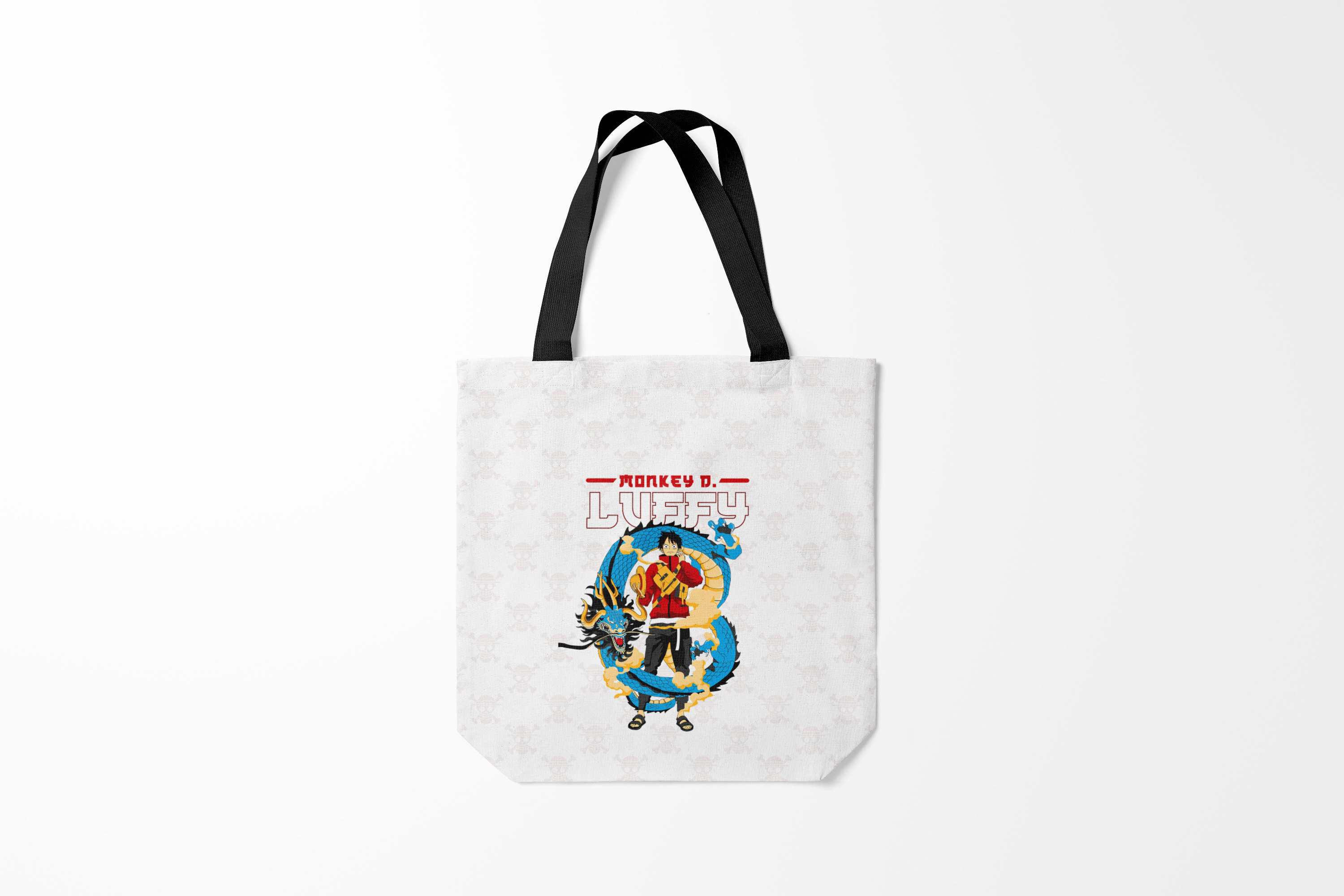 

Сумка шoппер унисекс Burnettie One Piece Дракон Манки Д. Луффи, белый, One Piece Дракон Манки Д. Луффи