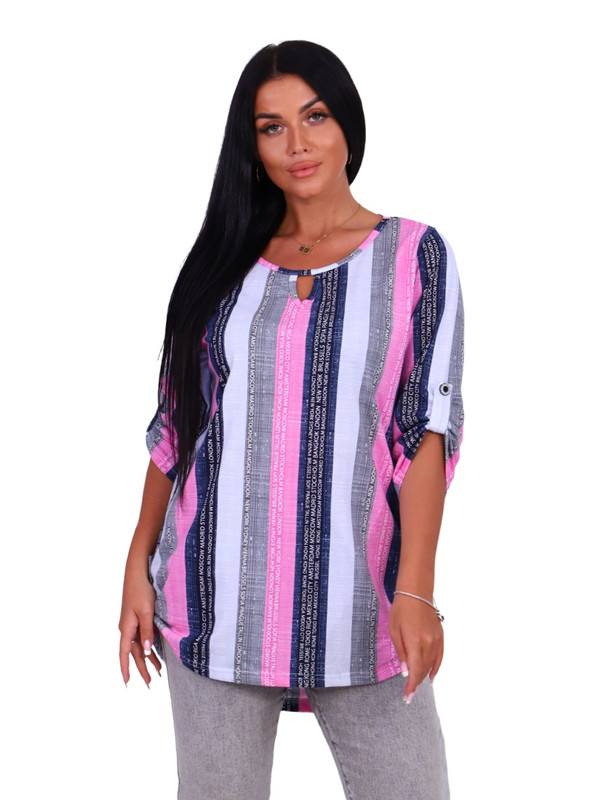 

Блуза женская New Life jersey 102Т-110-3 разноцветная 56 RU, 102Т-110-3
