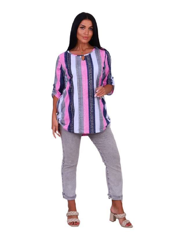 

Блуза женская New Life jersey 102Т-110-3 розовая 52 RU, 102Т-110-3
