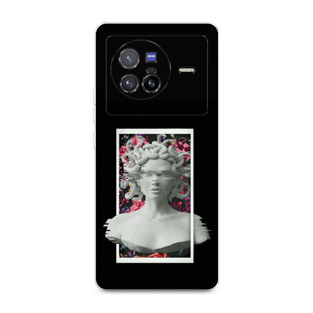 

Чехол на Vivo X80 "Web Punk Медуза Горгона", Черный;серый, 266550-6