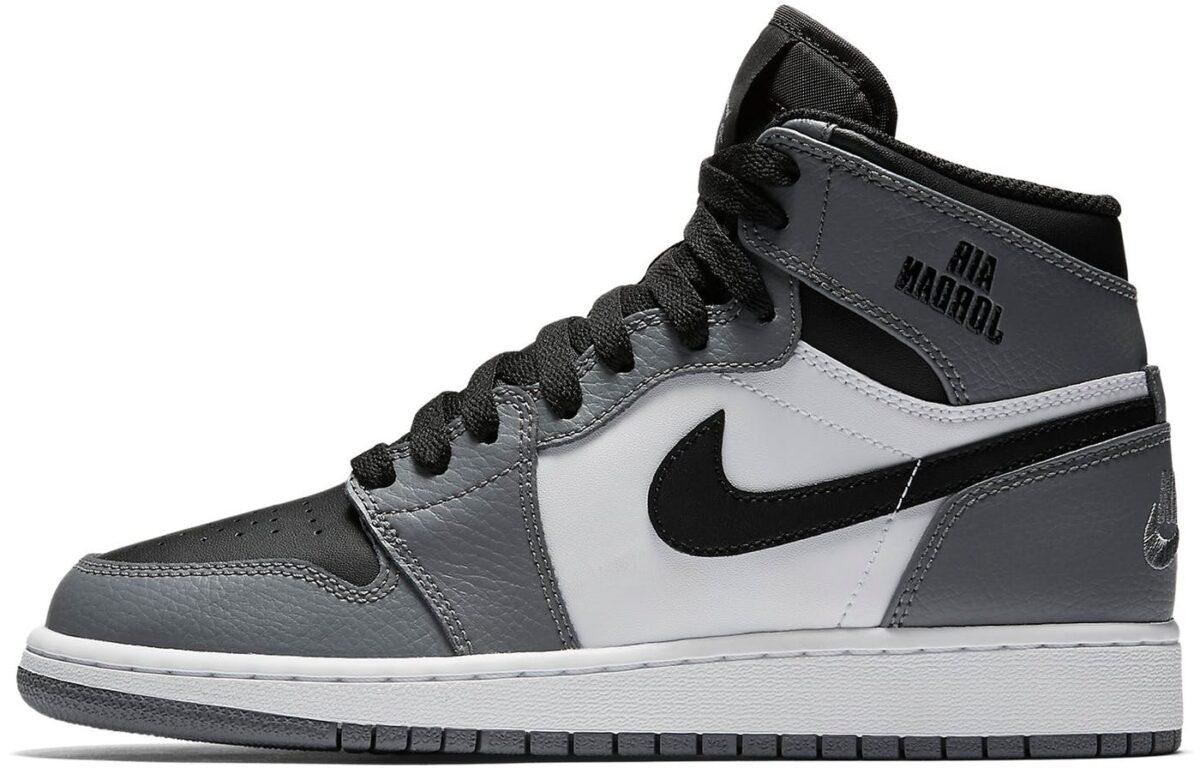 

Кеды унисекс Jordan Air Jordan 1 Retro High Rare Air Cool Grey GS серые 38 EU, Серый, Air Jordan 1 Retro High Rare Air Cool Grey GS