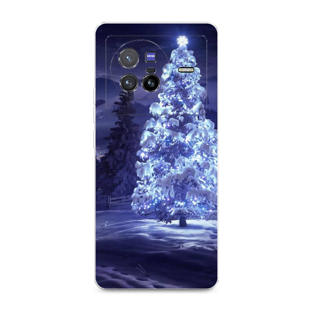 

Чехол на Vivo X80 "Зима 4", Синий;черный;белый, 266550-2