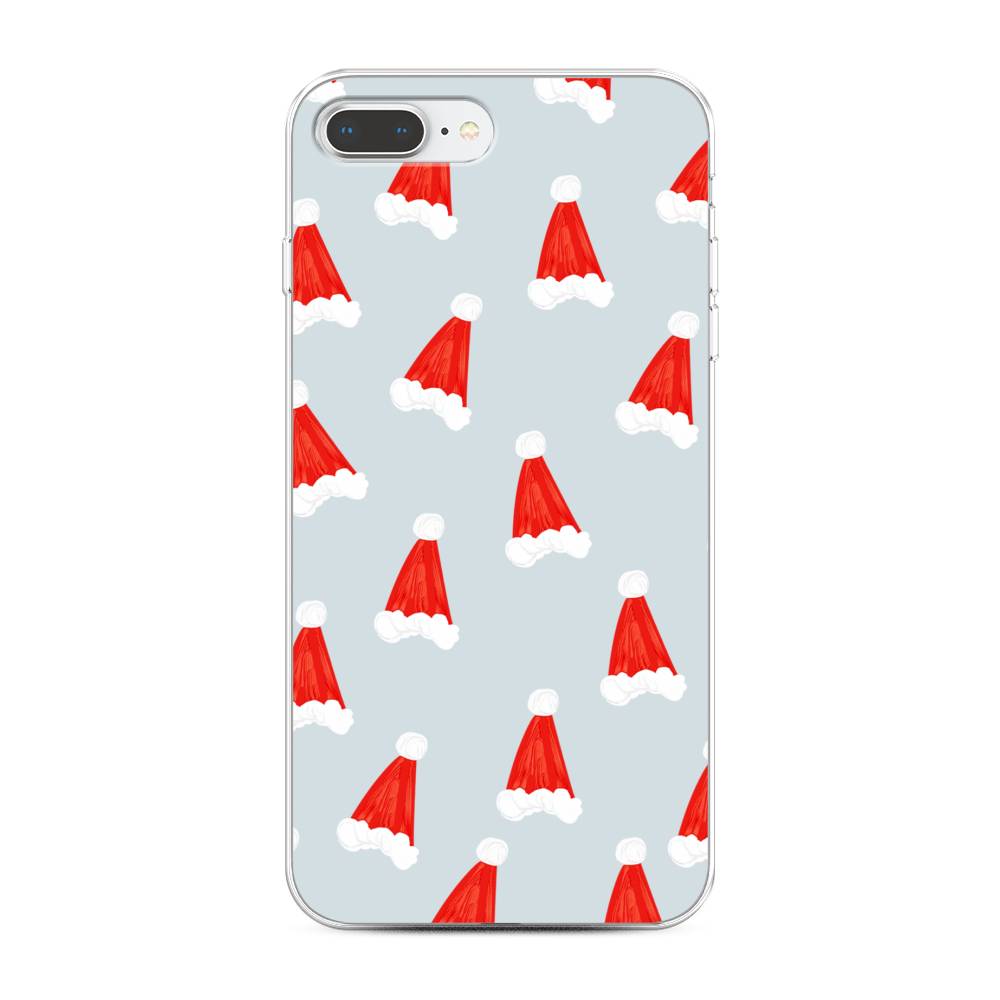 

Чехол на Apple iPhone 8 Plus/7 Plus "Новогодние шапочки", Белый;красный;серый, 10950-5