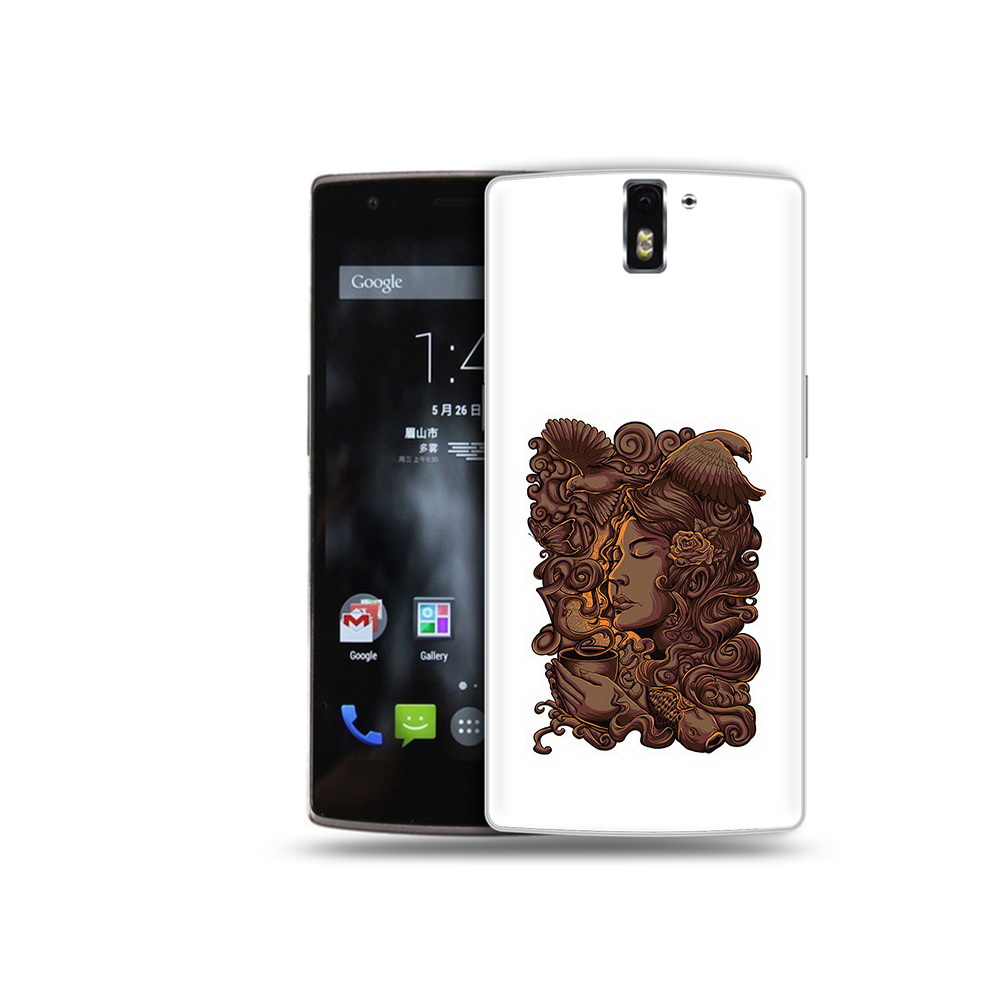 

Чехол MyPads Tocco для OnePlus One девушка с длинными волосами абстракция, Прозрачный, Tocco