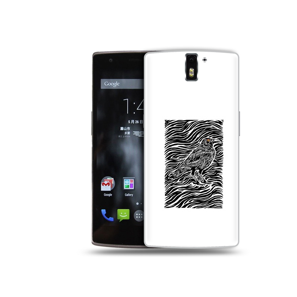 

Чехол MyPads Tocco для OnePlus One ворон в абстракции, Прозрачный, Tocco