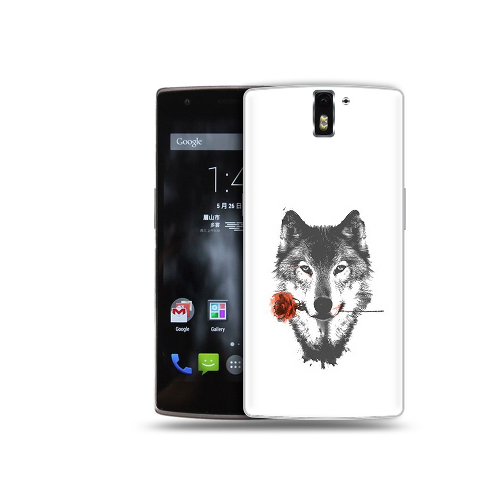 

Чехол MyPads Tocco для OnePlus One волк с розой, Прозрачный, Tocco
