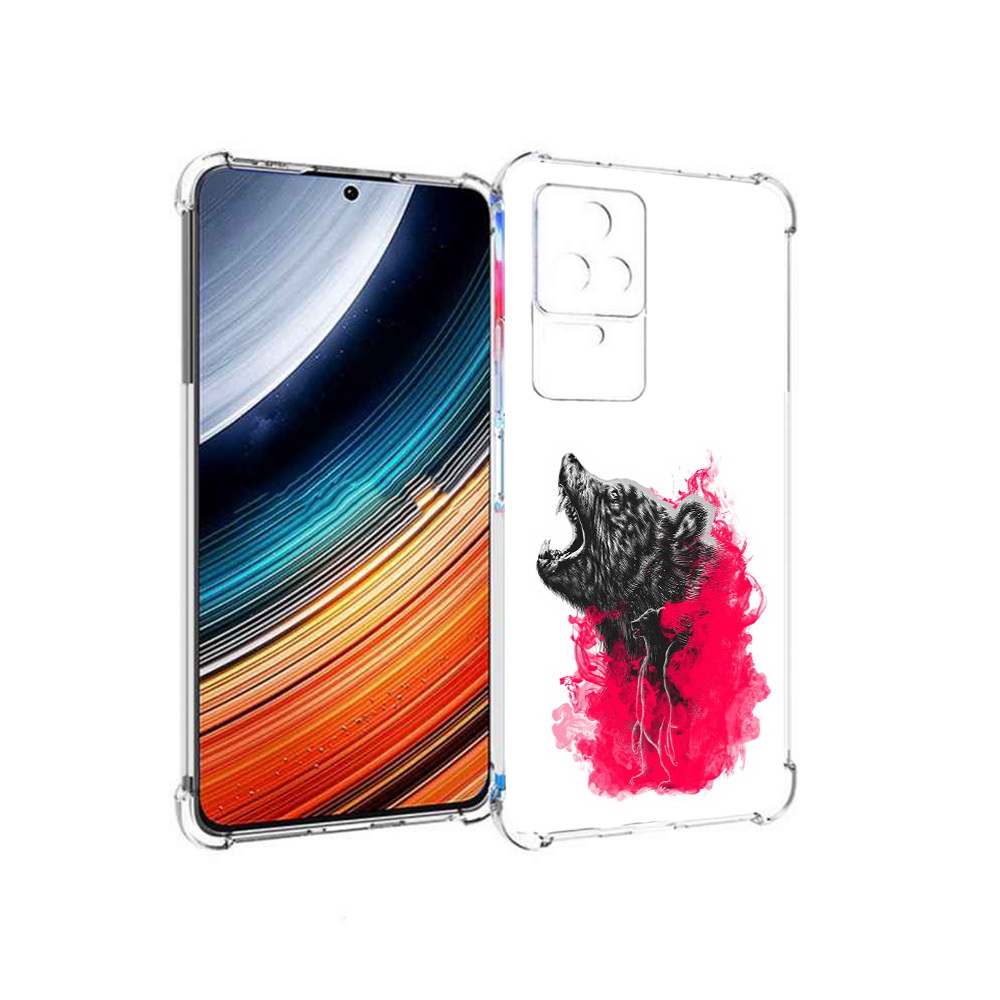 

Чехол MyPads медведь в дымке для Xiaomi Redmi K40S/Poco F4, Прозрачный, Tocco