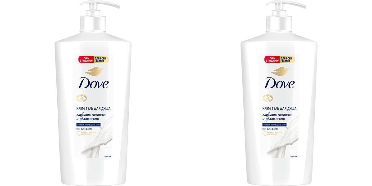 

Гель-крем для душа Dove глубокое питание и увлажнение 610мл 2шт, 8720633003750