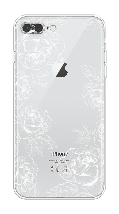 

Чехол на Apple iPhone 7 Plus "Розы графика", Черный;серый, 10750-1