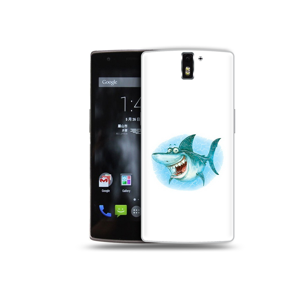 

Чехол MyPads Tocco для OnePlus One веселая акула, Прозрачный, Tocco