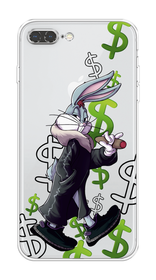 

Чехол на Apple iPhone 7 Plus "Rich Bugs Bunny", Зеленый;черный;голубой, 10750-1