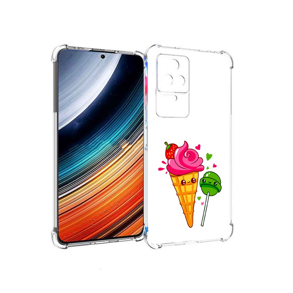 

Чехол MyPads Вкусняшки для Xiaomi Redmi K40S/Poco F4, Прозрачный, Tocco