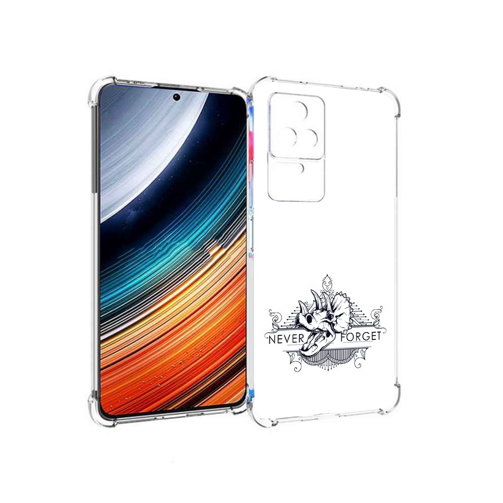 

Чехол MyPads логотип носорога никогда не забуду для Xiaomi Redmi K40S/Poco F4, Прозрачный, Tocco
