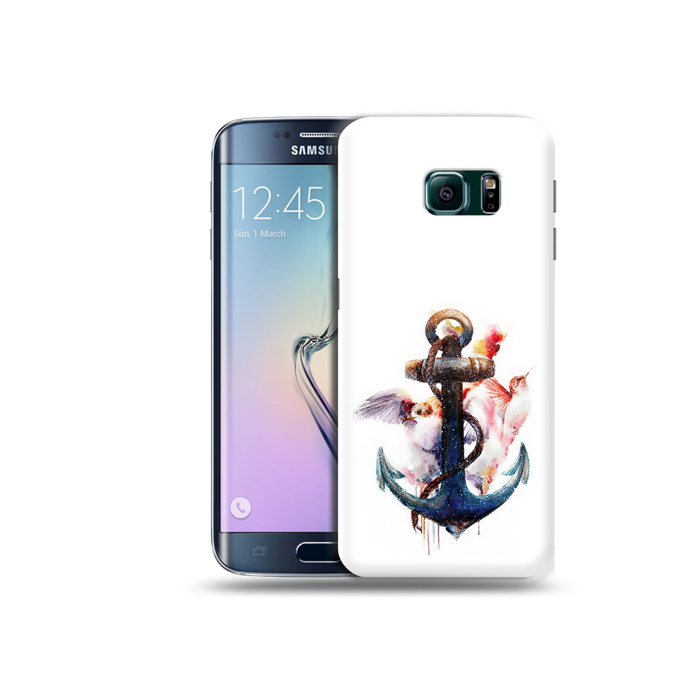 Чехол MyPads Tocco для Samsung Galaxy S6 Edge якорь с птицами