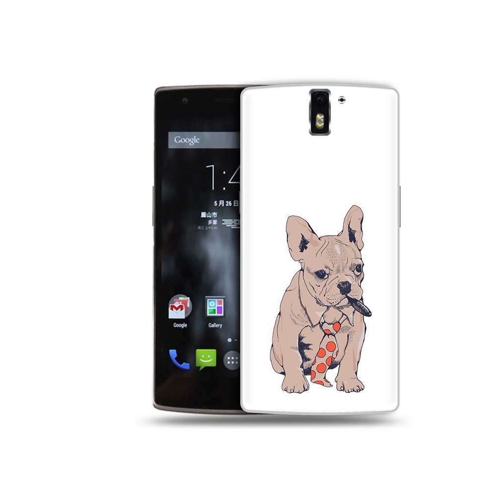 

Чехол MyPads Tocco для OnePlus One бульдог с сигарой, Прозрачный, Tocco