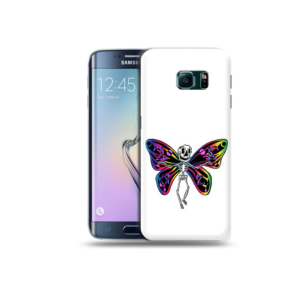 

Чехол MyPads Tocco для Samsung Galaxy S6 Edge эффект бабочки, Прозрачный, Tocco