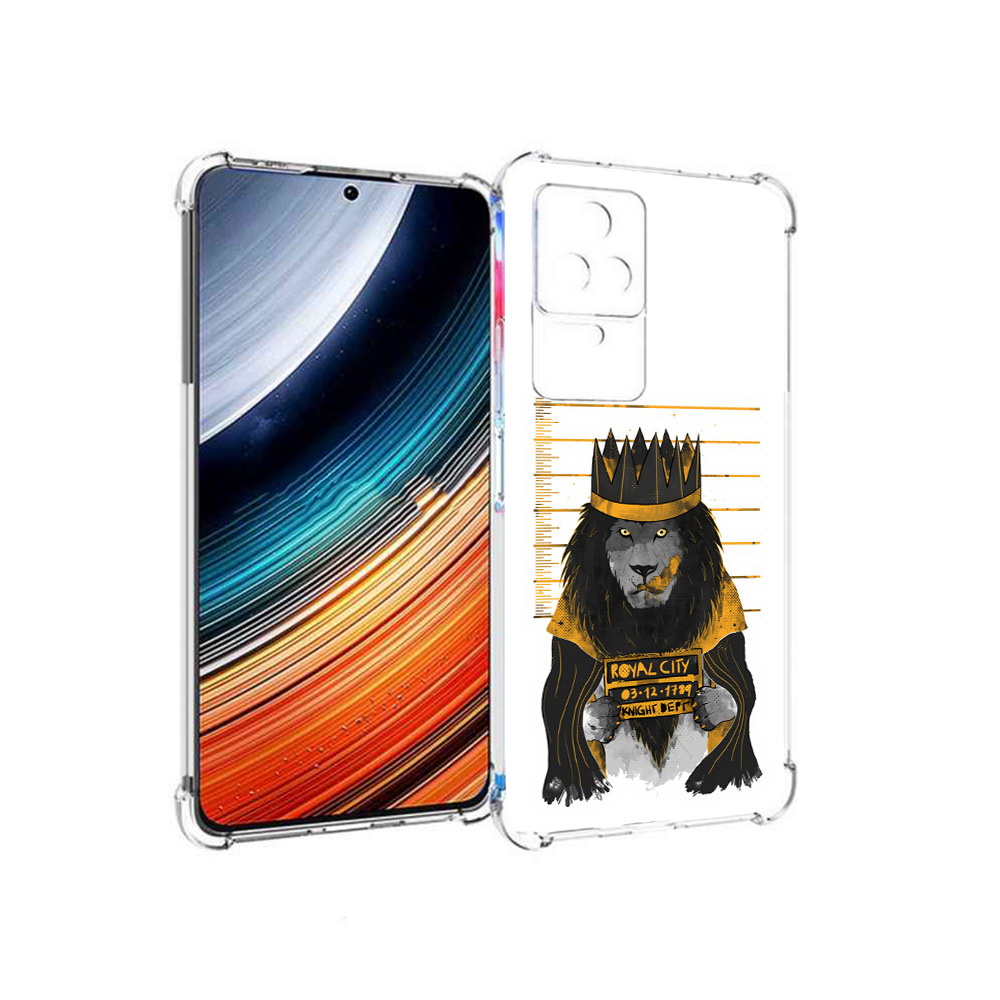 

Чехол MyPads лев в законе для Xiaomi Redmi K40S/Poco F4, Прозрачный, Tocco