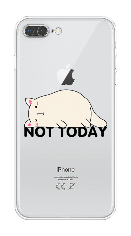 

Чехол на Apple iPhone 7 Plus "Cat not today", Белый;розовый;черный, 10750-1