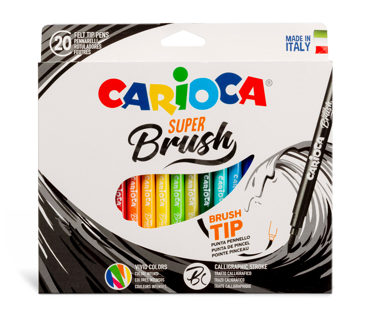 Фломастеры Carioca Super-brush наконечник-кисть 20 цветов 42968 1499₽