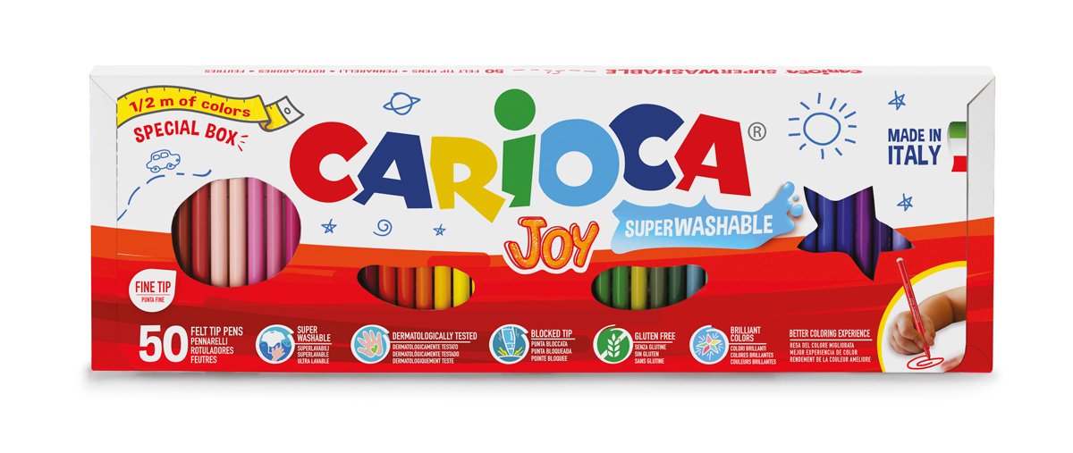 Фломастеры Carioca Carioca Joy Felt Tip Pens 50 цветов 41018 2183₽