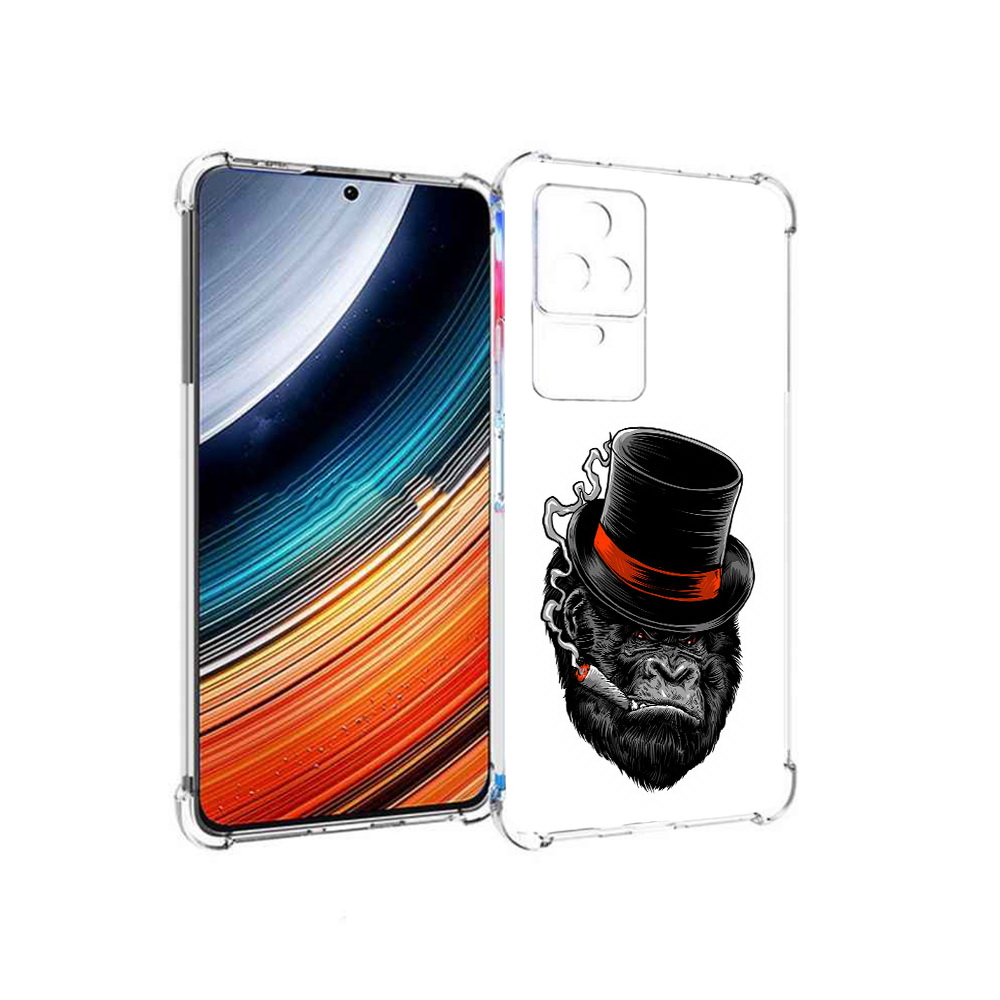 

Чехол MyPads дизайнерская горилла для Xiaomi Redmi K40S/Poco F4, Прозрачный, Tocco