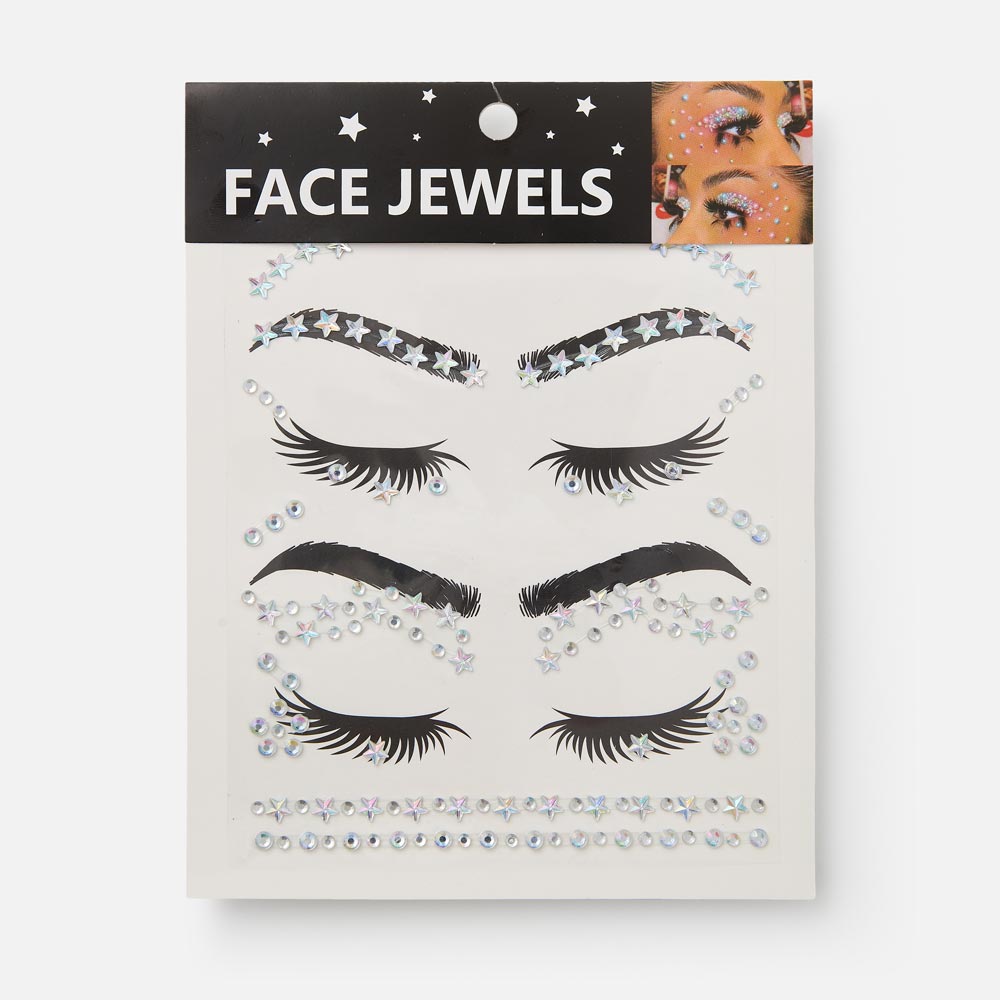Кристаллы для лица Abero Серебряные звезды серебряные глаза графический роман
