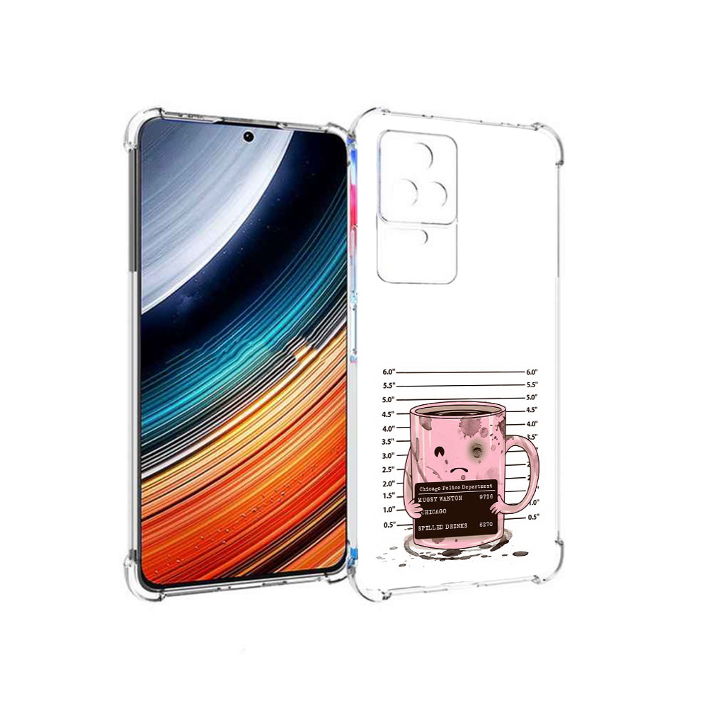 

Чехол MyPads кружка для Xiaomi Redmi K40S/Poco F4, Прозрачный, Tocco
