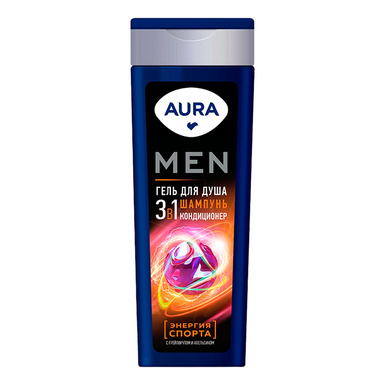 Гель для душа Aura Men Энергия спорта 3 в 1 380 мл 361₽