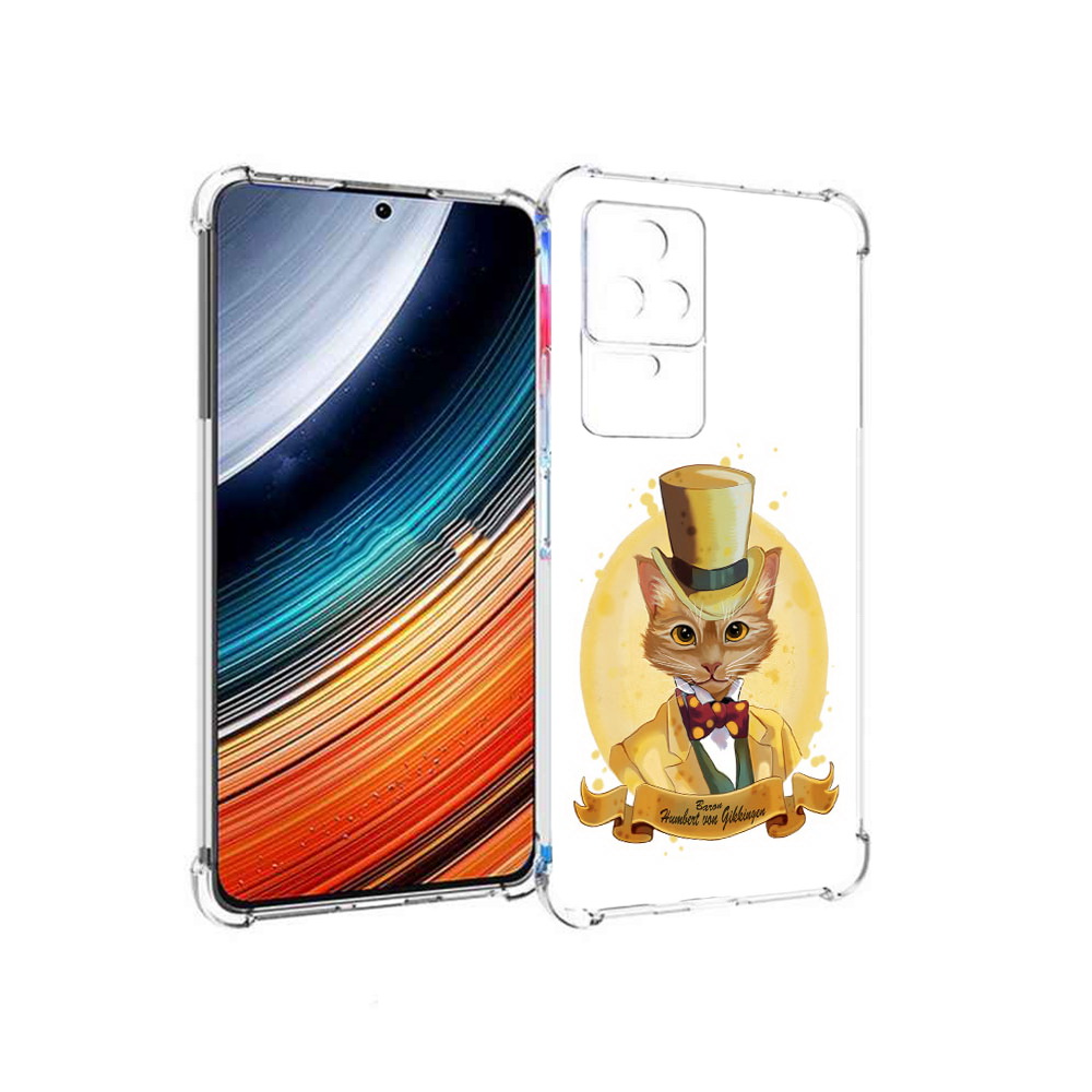 

Чехол MyPads кот юрист для Xiaomi Redmi K40S/Poco F4, Прозрачный, Tocco