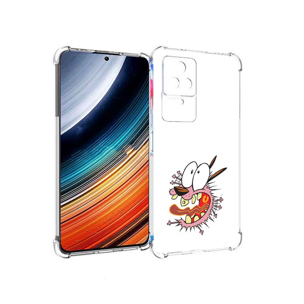 

Чехол MyPads испуганный бобик для Xiaomi Redmi K40S/Poco F4, Прозрачный, Tocco