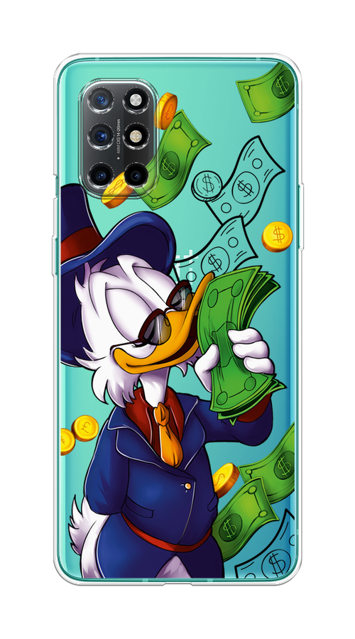 

Чехол на OnePlus 8T "Scrooge McDuck with Money", Синий;зеленый;белый, 151150-6