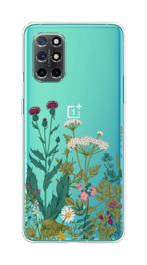 

Чехол на OnePlus 8T "Дикие полевые цветы", Зеленый;розовый;белый, 151150-2