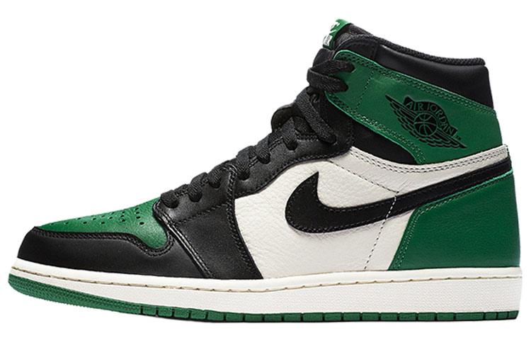 

Кеды унисекс Jordan Air Jordan 1 Retro High Pine Green разноцветные 43 EU, Разноцветный, Air Jordan 1 Retro High Pine Green