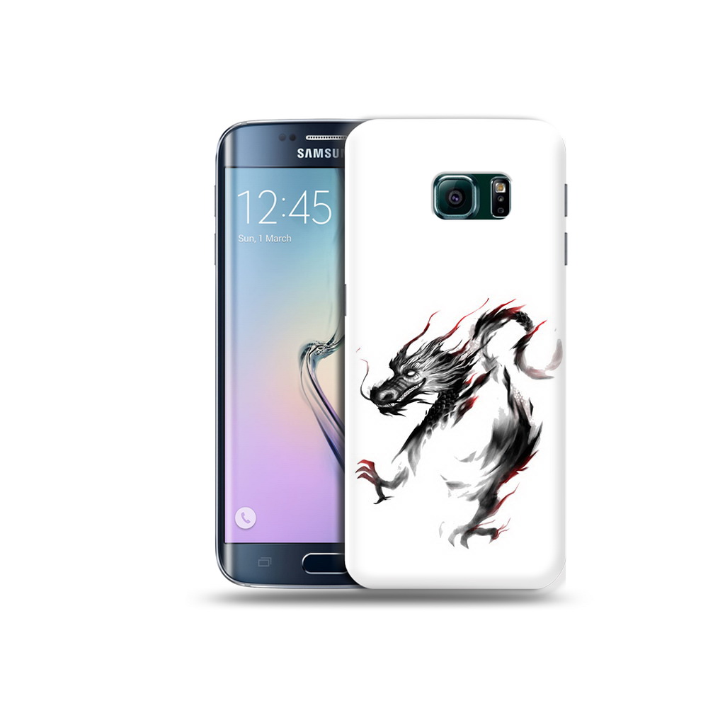 

Чехол MyPads Tocco для Samsung Galaxy S6 Edge черный дракон, Прозрачный, Tocco